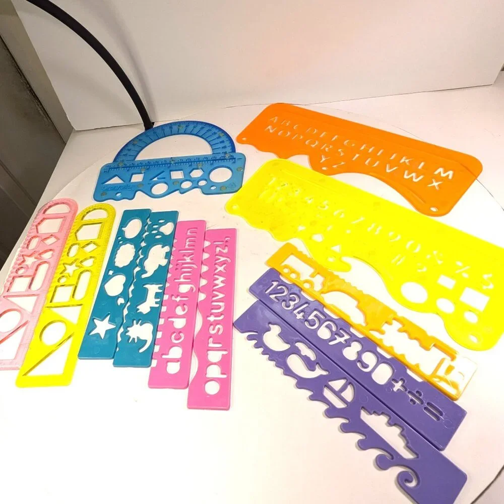 Crayola (3) Stencils binder holes & other stencils